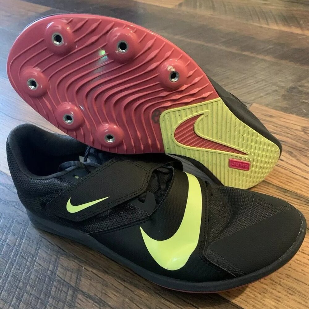 NEW $160 NIKE AIR ZOOM RIVAL JUMP TRACK JUMPING SPIKES BLACK/PINK DR2756-002 9.5